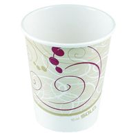 SOLO Cup Company 370SMSYM Hot Cups, Symphony Design, 10oz, Beige, 1000/Carton