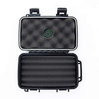 Sir Drake’s Hard Plastic Travel Humidor Cigar Case - Premium Rugged Hard Shell Case - Built in Foam Humidor and Holds Up to 5 Cigars (4” x 6”)