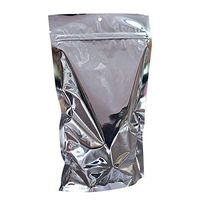 Silver Mylar Stand Up Pouch 7.5"x11.5"x3.5", Pack of 100