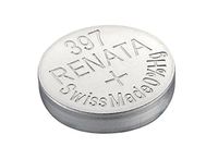 Renata Watch Battery Swiss Made Renata 397 or SR726SW Or AG2 1.5V (1 Battery, 397 or SR 726 SW)