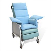 NYOrtho Geri-Chair Comfort Seat Cushion: Light Blue Super-Soft Peachskin Anti-Microbial/Water-Resistant 47"L x 18"W