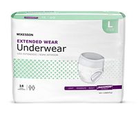 McKesson Disposable Underwear Pull On with Tear Away Seams UWEXTLG, Large, 56 Ct