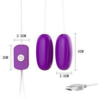 1 Vibration Silent Waterproof Durable Double Egg Silent and Waterproof Love Egg kegal Ball (Purple)