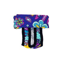 Barkertime Cat Diaper Made in USA - Mystic Flower on Purple Washable Cat Diaper Pull-up, L for Spraying Cat, Piddling Cat, Incontinent Cat - Allows for Defecating Outside