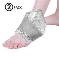 NEWGO®Ice Pack for Ankle Reusable Foot Ice Pack Wrap Ankles Heat Ice Wrap for Injuries, Sprains(10" x 6") - 2 Pack