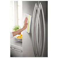 Rubbermaid 1805729PK HYGEN Sanitizer Safe Microfiber Cloth, 16 x 19, White/Yellow, 24/Pack