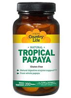 Country Life - Natural Tropical Papaya Enzyme - 200 Chewable Wafers