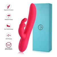 Cordless Portable 360º Rotating Personal Muscle Massage Equipment-9 Speed ​​USB Cable Rechargeable Waterproof-Whisper Quiet-Best Gift for Neck and Shoulder Relieving Muscle Tension (Red)