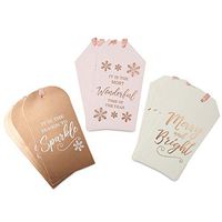 Holiday Gift Tag Sticker Set in Assorted Seasonal Styles - 15 Quality Gift Tags in Each Pack with 6 Individual Designs and Styles with Christmas Sayings