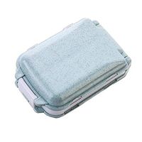 Molyveva Mini Portable Travel Pill Organizer with Moisture-Proof Design and 7 Compartments to Hold Vitamins, Supplements and Medication (Sky Blue)