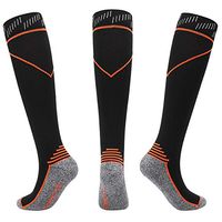 ROCKBOTTOM Compression Socks for Women & Men (1 Pairs),Graduated Compression Sock 20-30 mmHg for Running, Athletic Sports,Travel,Shin Splints, Nurses,Maternity, Varicose Vein (Orange, S/M)