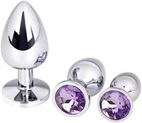 3PCS Stainless Steel Ànâles Trainer Kit-Jewelry Bûtt Pl'ugs Beads Jeweled Back Massage Toys Beginners Trainer Kit VICGOOD001
