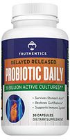TRUTHENTICS Probiotic Daily - 50 Billion CFU 15 Strains Prebiotic & Acidophilus – Stomach Acid Resistant, Digestive Immune Health – Non-GMO Gluten Diary Soy Free - Organic Shelf Stable Supplements