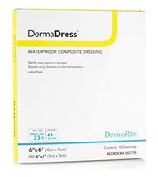 Dermarite Industries Derma Dress Pad, 6x6 (4x4, 10 Count