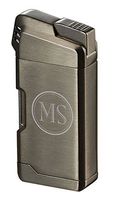Personalized Visol Epirus Soft Flame Pipe Lighter with Free 2 Initial Engraving (Gunmetal)