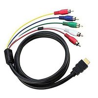 HDMI to RCA Cable, Phoebe168 HDMI Male to 5RCA Video Audio AV Converter Adapter Cable for HDTV DVD and Most LCD Projectors