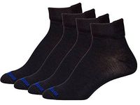 Medipeds Women's 7-10 Flex Panel Coolmax Diabetic Quarter Socks - 4 Pair (Women's 7-10, Black)