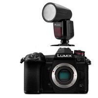 Panasonic Lumix G9 Mirrorless Camera Body, Black - with Flashpoint Zoom Li-on X R2 TTL Round Flash Speedlight (V1)