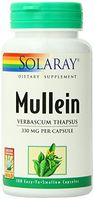 Solaray Mullein Leaf 330mg | Herbal Support for Healthy Respiratory, Bronchial & Immune Function | Vegan | 100 ct