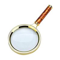 DUBYU Professional Magnification 80mm Color Handle Old Man 10× Zoom Reading Magnifier Magnifying Glass High Magnification Jewelry Jade Identification Optical Lens