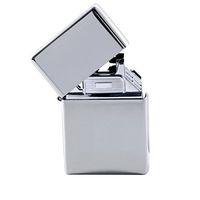 GreenKing Dual Arc Plasma Lighter - USB Rechargeable Windproof Flameless Butane Free Electric Lighter (Silver)