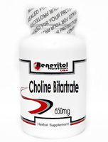 Choline Bitartrate 650mg 100 Capsules ~ Renevitol