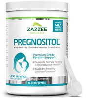 Zazzee PREGNOSITOL Powder, 230 Servings, Ideal 40:1 Ratio, Includes Free Scoop for Exact Dosage, Premium Myo-Inositol, D-Chiro-Inositol and Folic Acid Blend, Vegan, Non-GMO and All Natural