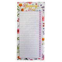 Magnetic Shopping List Note Pad - 80 Sheets, Floral Design