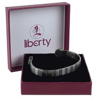Dollar Pewter Finish Copper Super Strong 6 Magnet Liberty Health Bracelet - Extra Large