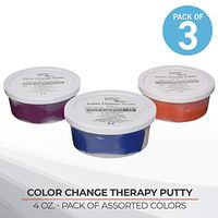 Sammons Preston Color Change Putty for Physical Therapeutic Hand Exercise, Flexible Therapy Putty for Finger and Hand Recovery and Rehabilitation, 3 Pack of 4 Ounce, Multiple Colors and Resistances
