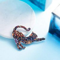Creative Fashion Jewelry Unisex Cat Shape Acrylic Alloy Enamel Brooch Badge Pin Novelty Beauty Girls Woman Accessory Gift Beautiful Best Polar Trendy Womens