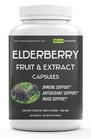 Elderberry Capsules - Elderberry Extract & Fruit - Immune Support, Anti Oxidant Support, Mood Support*