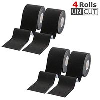 Yoloho Kinesiology Tape 4 Rolls, Elastic Therapeutic Sports Tape for Shoulder, Knee, Elbow Pain Relief, 2" x 16.5 feet Per Roll, Original Uncut Tape Pro, Black