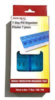 Pill Organizer, Pill Box, Pill Case, Weekly Pill Organizer Blue am pm Pill Organizer by The Pecan Man 1 pc