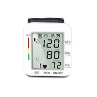 Wrist Blood Pressure Monitor Digital Measure Machines for Home Use, Large Screen Display, Portable Blood Pressure Test Monitor,Black