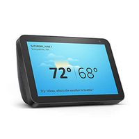 Echo Show 8 (Charcoal) Bundle with Philips Hue White & Color 2-pack A19 Smart Bulbs, Bluetooth & Zigbee compatible (No Hub Required)