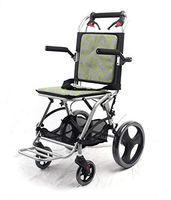 yuwell Lightweight Transport Wheelchair with HandBrakes,18 lbs Folding Transport Chair, 12 inch Wheels