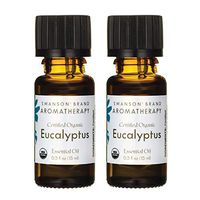Swanson Certified Organic Eucalyptus Essential Oil 0.5 fl Ounce (15 ml) Liquid (2 Pack)