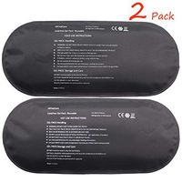 Pain Relief Flexible Ice Pack for Injuries Hot Cold Therapy Reusable Gel Pack/Heat Wrap - Great for Back, Waist, Shoulder, Neck, Ankle, Knee and Hip (2 Pack) (Large-Black)