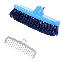 QINGQIU Stiff Floor Deck Scrub Brush Head with Brush/Push Broom Clean Tool，Size 7.9X2X2.12 inches