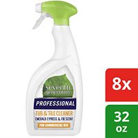 Seventh Generation Professional Tub & Tile Cleaner, Emerald Cypress & Fir Scent, Biodegradable, 32 fl oz (Pack of 8)