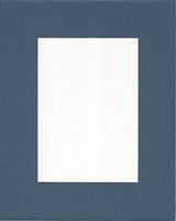Pack of (2) 22x28 Baltic Blue Picture Mats with White Core, Bevel Cut for 16x20 Picture, with 1/8" Foam Core and Clear Bags