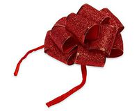 Papyrus Red Glitter Bow Topper