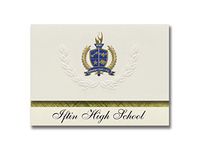 Signature Announcements Iftin High School (San Diego, CA) Graduation Announcements, Presidential style, Elite package of 25 with Gold & Blue Metallic Foil seal