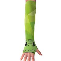 Green Tortoise UV Protection Cooling Arm Sleeves Compression Gloves Cover Cooler For Men Women Kids