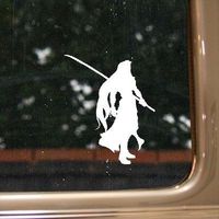 Final Fantasy VII Sephiroth - Vinyl 4" tall (Color: WHITE) decal laptop tablet skateboard car windows stickers
