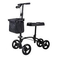Sandinrayli Knee Scooter Walker Steerable Scooter Crutches Alternative for Disabled Knee Injured Foot