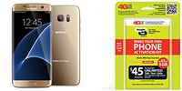 Straight Talk Samsung Galaxy S7 Edge Gold Platinum 32GB Runs on Verizon's 4G XLTE Via Straight Talk's $45.00 5GB Unlimited Talk & Text Service Card Not Included