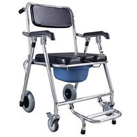 LXIANGP Wheelchair Toilets Bathing Chairs Mobile Toilet Chairs Folding Toilets Stools Multi-Function Anti-Slip Brakes Steady Elderly Pregnant Women Disabled Bathing Toilets Outdoor Use