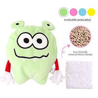 NEWGO®Microwavable Plush Animals with Natural Micro-Beads, Heatable Stuffed Animals Cozy Plush Warming Buddies for Soothing Warmth & Comfort - Green Monster